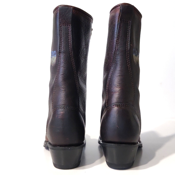 Double-H Sub Zero Insulated Lacer Leather Western Kiltie Vintage Women's 6 EUC - Picture 4 of 15